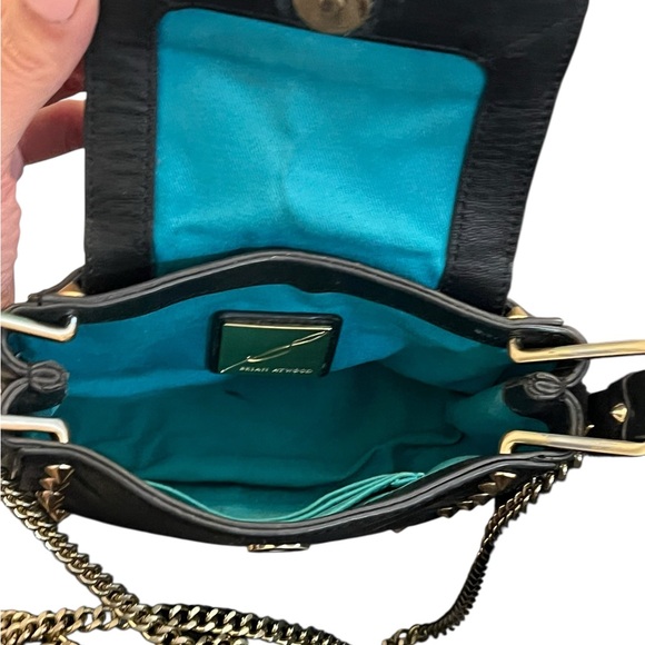 Stylish Black Studded Shoulder Bag - Picture 6 of 8